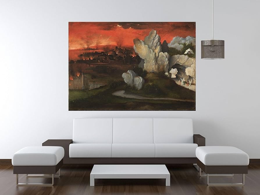 Amazon.co.jp: 現代装飾画 ソドム・ゴモラの風景 パティニール